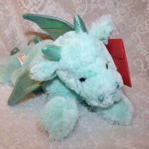 FAO Swartz plush green Dragon Christmas 2021-22 NWT